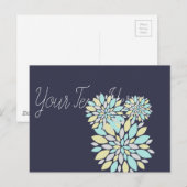 Zauberpastellfarbene Blume Postkarte (Vorne/Hinten)