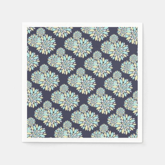 Zauberpastellfarbene Blume Serviette (Vorderseite)