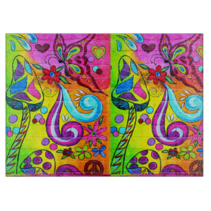 Zauberpilz und Schmetterlinge Schneidebrett