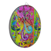 Zauberpilz und Schmetterlingsdartboard Dartscheibe (Vorderseite Links)