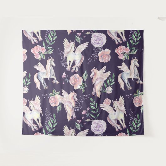 Zauberponymuster Wandteppich (Vorderseite (Horizontal))