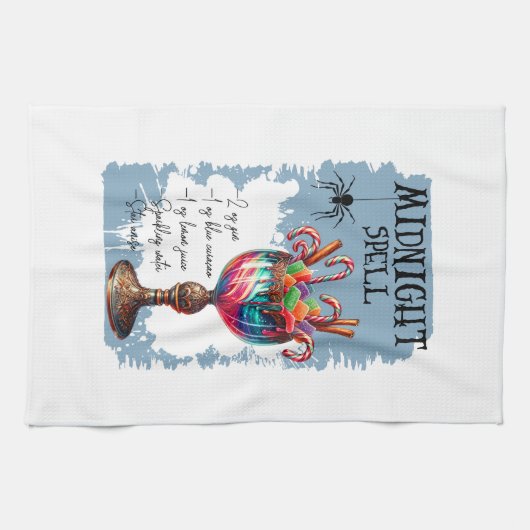 Zauberrezept Mitternacht Geschirrtuch (Horizontal)