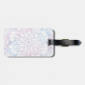 Zauberrosa Blume Gepäckanhänger (Rückseite horizontal)