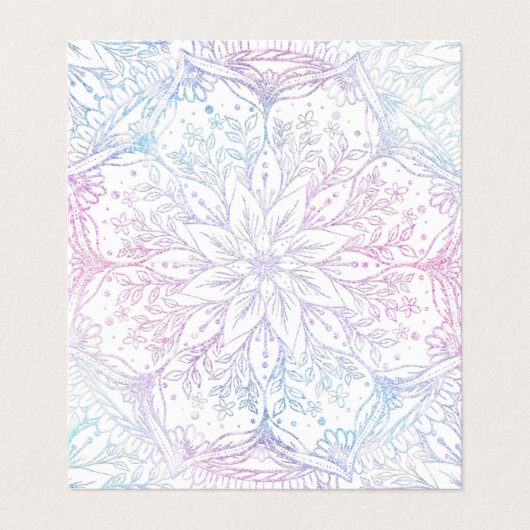 Zauberrosa Blume Visitenkarten (Außenseite Aufgefaltet)