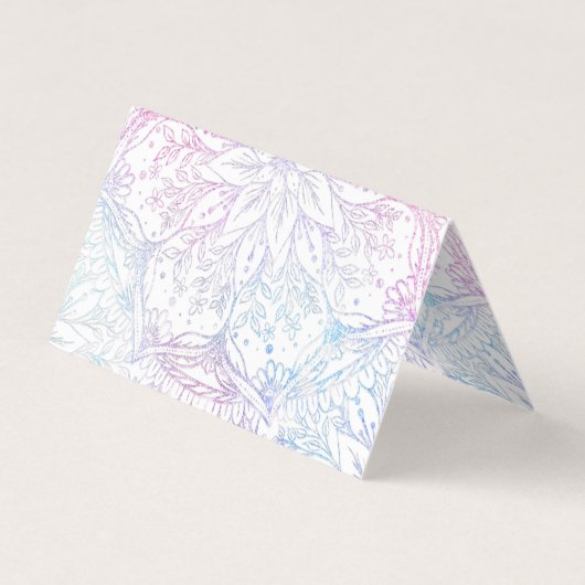 Zauberrosa Blume Visitenkarten (Rückseite)