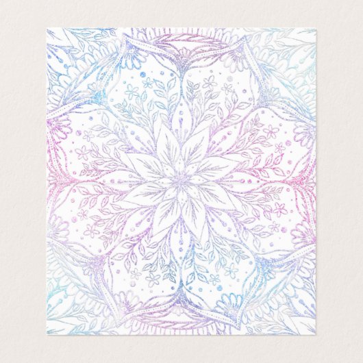 Zauberrosa Blume Visitenkarten (Innenseite Aufgefaltet)