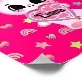 Zauberrosa Bonbonwelt Poster (Ecke)