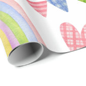 Zauberrosa Einhorn Regenbogen Geschenkpapier (Rolleneckpunkt)