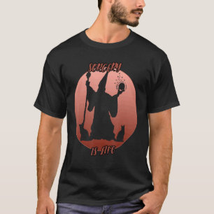 Zauberschatten in einem roten Kreis T-Shirt