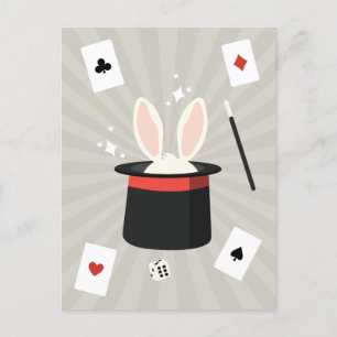 Zauberschau Magician Kids Feiertagspostkarte