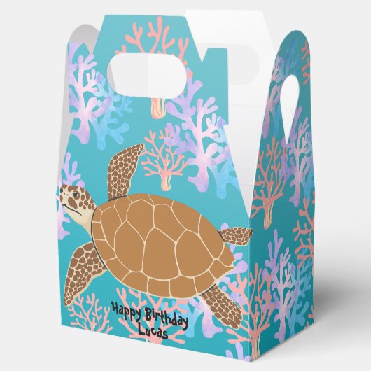 Zauberschildkröte unter dem Meeresregenbogen Geschenkschachtel (Geöffnet)