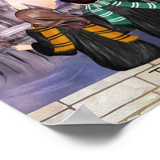 Zauberschloss-Assistent Portrait, Leute drucken Poster (Ecke)