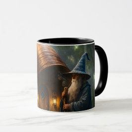 Zauberschneckenhaus Cottage Fantasy schwarze Kombi Tasse