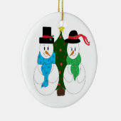 Zauberschneepapel Keramik Ornament (Rechts)