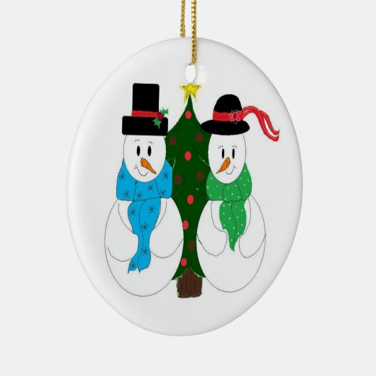 Zauberschneepapel Keramik Ornament (Rechts)