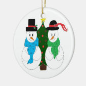 Zauberschneepapel Keramik Ornament (Links)