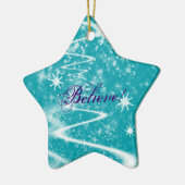 Zauberschnepfe Weihnachten Keramik Ornament (Links)