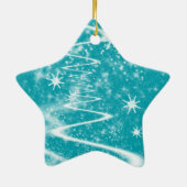 Zauberschnepfe Weihnachten Keramik Ornament (Hinten)