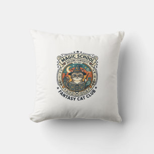 Zauberschule Fantasy Katze Süße Kitty Design - Mag Kissen
