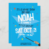 Zaubershow Einladung Geburtstag - Dazzling Wand (Vorne/Hinten)