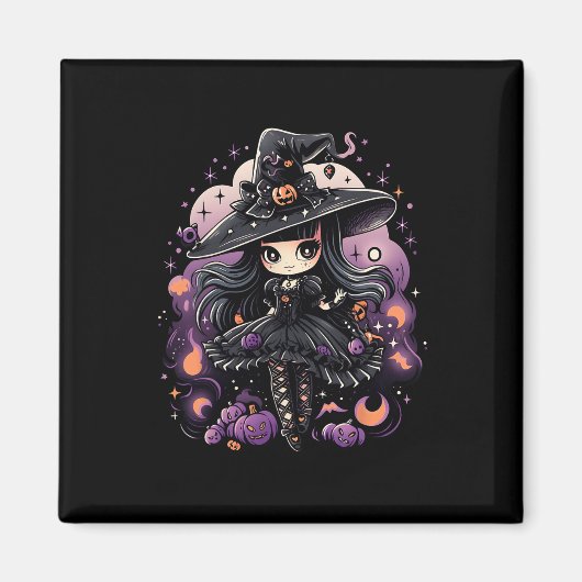 Zauberspirituosen Halloween Art Magnet (Vorne)