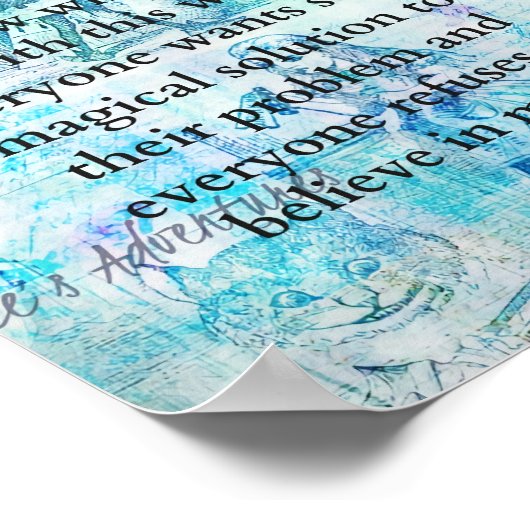 Zauberspruch der Alice im Wunderland Poster (Ecke)