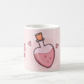Zauberspruch der rosa-valentinischen Cupiden-Liebe Kaffeetasse (Mittel)