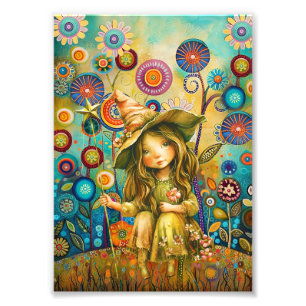 Zaubersprüche zwischen den Blume Fotodruck