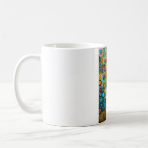 Zaubersprüche zwischen den Blume Kaffeetasse