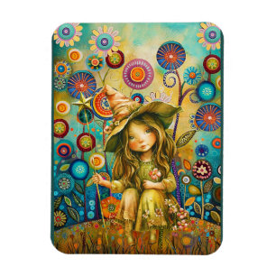 Zaubersprüche zwischen den Blume Magnet