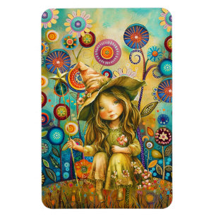 Zaubersprüche zwischen den Blume Magnet