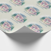 Zaubersprudelnder, whimsicaler Einhorn-Kindergebur Geschenkpapier (Ecke)