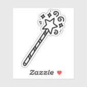 Zauberstab-Doodle Aufkleber (Blatt)
