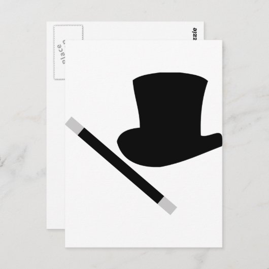 Zauberstab Postkarte (Vorne/Hinten)