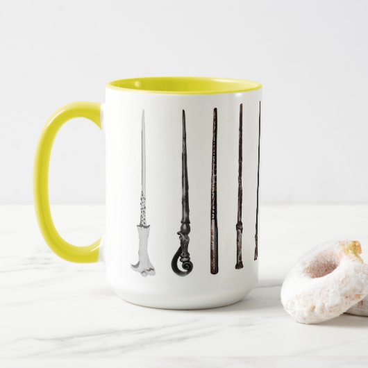 Zauberstab-Tasse in Gelb Tasse (Mit Donut)