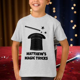 Zauberstab und Hut Magier T-Shirt für Kinder