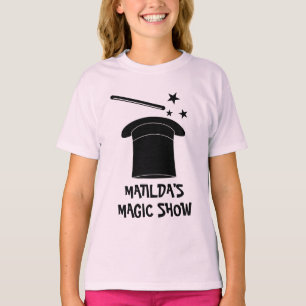 Zauberstab und Hut Magier T-Shirt für Kinder