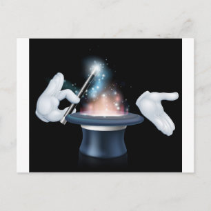 Zauberstab und Zauberstab Postkarte