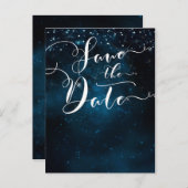Zauberstars - Himmelsstar Save the Date Ankündigungspostkarte (Vorne/Hinten)