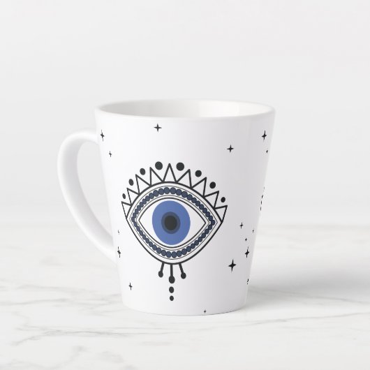 Zaubersymbol für blaue Augen-viel Glück Milchtasse (Linke Ecke)