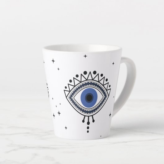 Zaubersymbol für blaue Augen-viel Glück Milchtasse (Rechte Ecke)