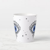 Zaubersymbol für blaue Augen-viel Glück Milchtasse (Vorderseite)