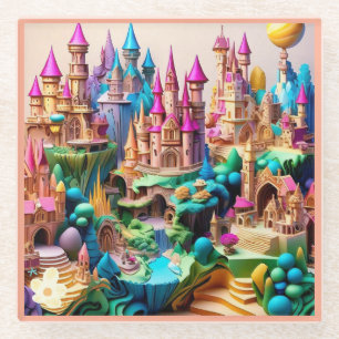 "Zauberte Märchenrealms" Glasuntersetzer