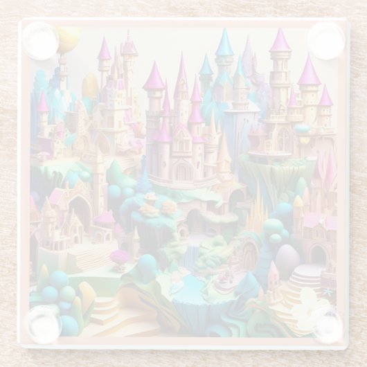 "Zauberte Märchenrealms" Glasuntersetzer (Rückseite)