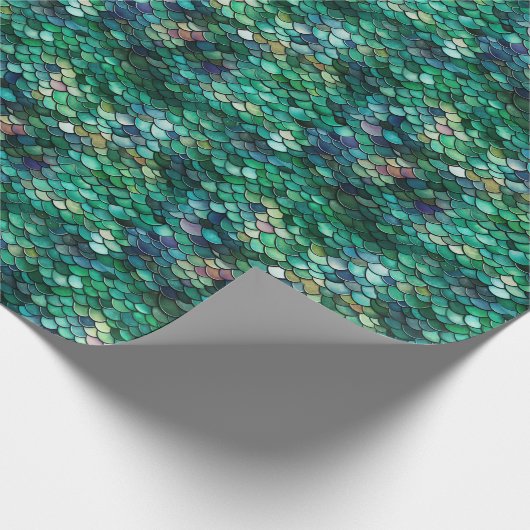 Zauberte Meerjungenskales: Mystisches Musterdesign Geschenkpapier (Ecke)