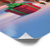 Zauberte Nachtschwärmerhütte am Nordpol des Weihna Poster (Ecke)