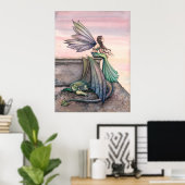 Zaubertes Dusk Fairy Dragon Poster (Heimbüro)