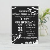 Zauberthema, halloween Geburtstagsfeier Einladung (Stehend Vorderseite)