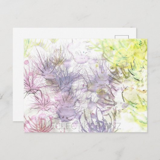 Zaubertinte Postkarte (Vorne/Hinten)