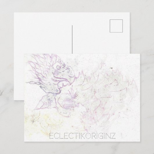 Zaubertinte Postkarte (Vorne/Hinten)